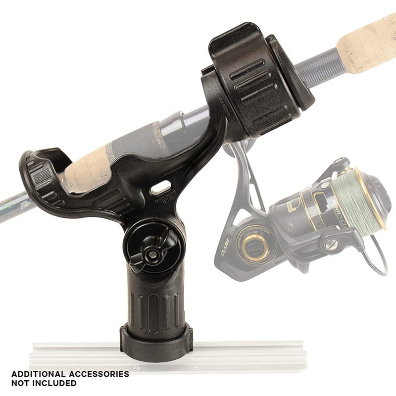 YakAttack Omega Rod Holder | Track Mount Fishing Rod Holder for Kayak & Boat | Compatible with Spinning, Casting, Fly Reels | LockNLoad System | Secure & Adjustable | Kayak Track Mount Accessories - Image 2